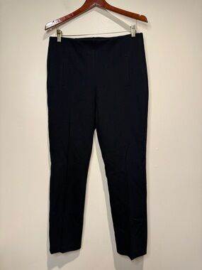 Chico's Black Ponte Knit Pull On Straight Leg Pant 1 Reg (US size 8)